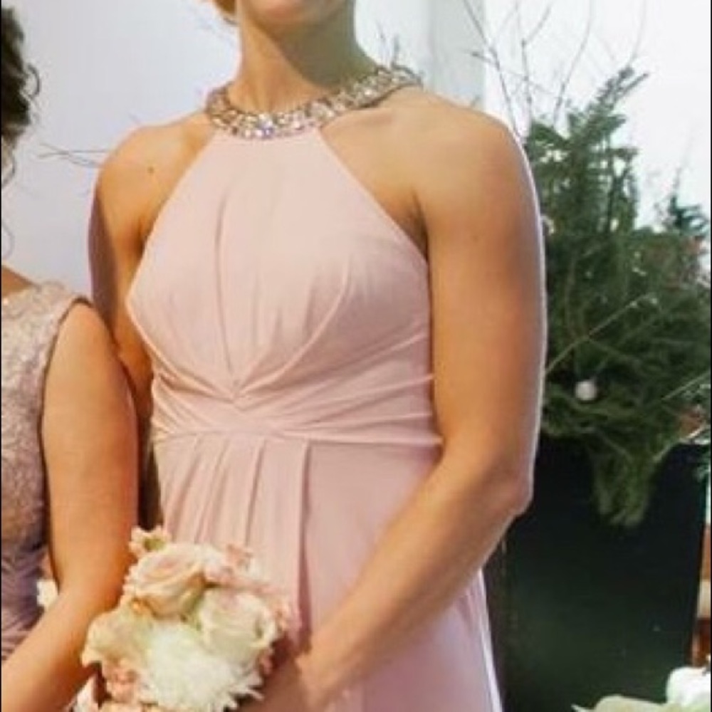 Adrianna papell blush formal gown